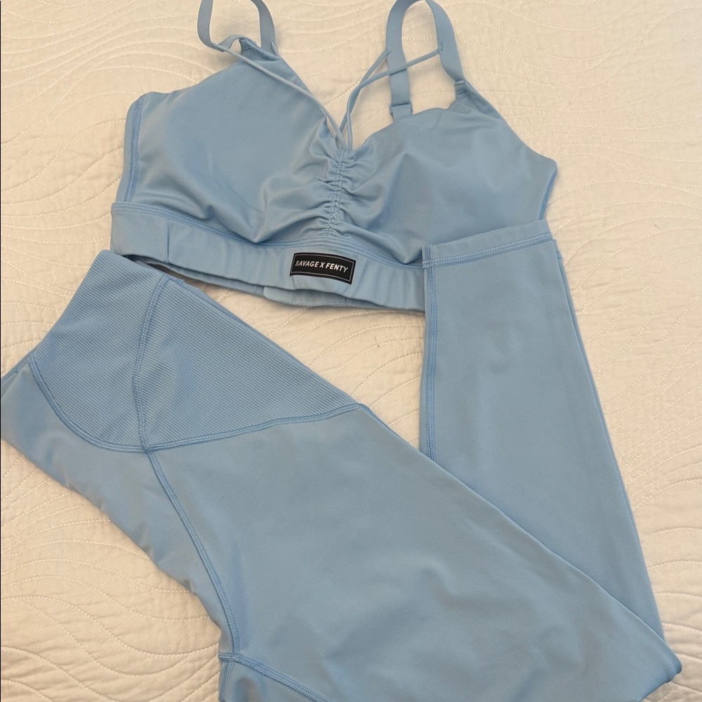Savage X Fenty Light Blue Leggings Set
